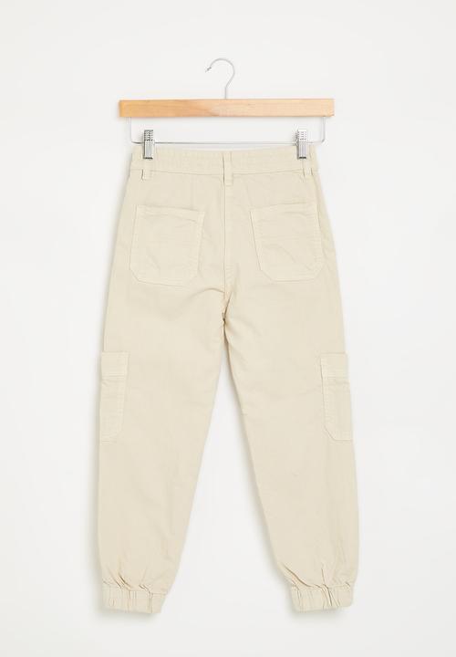 MINOTI - Girls basic twill combat pant - stone