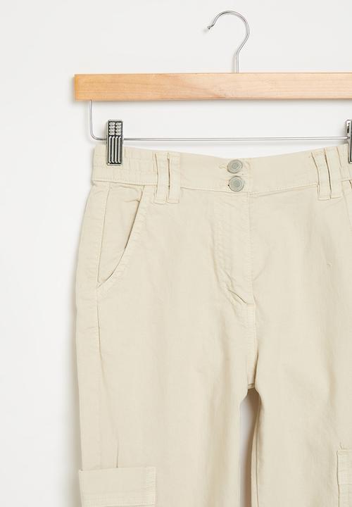 MINOTI - Girls basic twill combat pant - stone