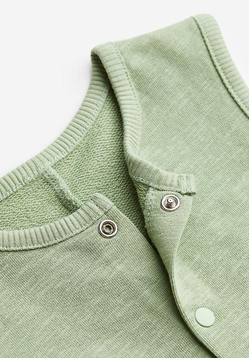 H&M - Cotton romper suit - light green