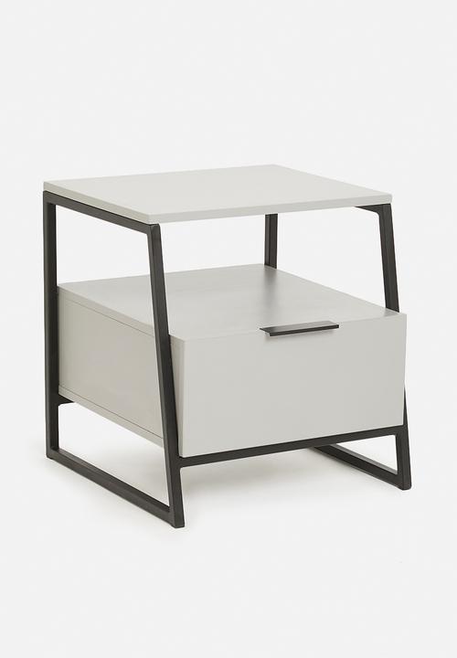 Blockhouse - Halle bedside table - grey