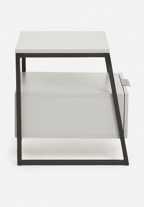 Blockhouse - Halle bedside table - grey