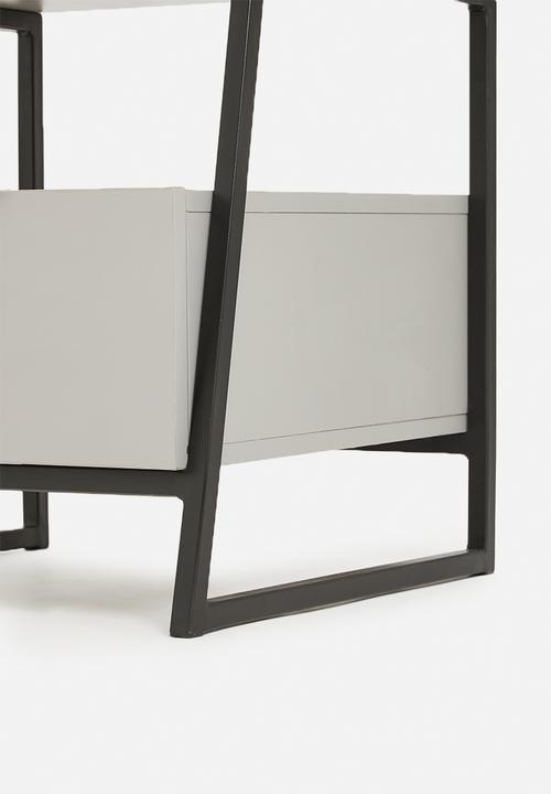 Blockhouse - Halle bedside table - grey