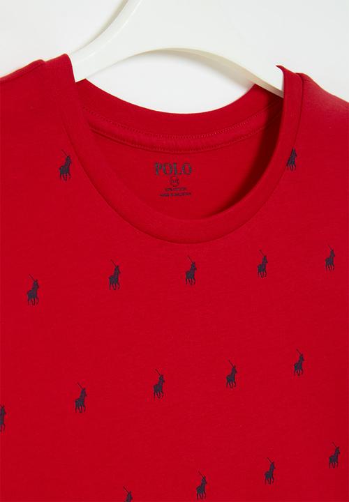 POLO - Boys sebastian monogram tee - red