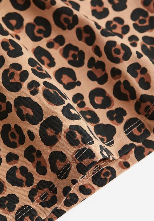 H&M - Printed t-shirt - beige leopard print 