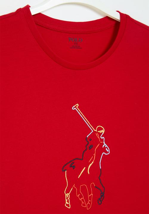 POLO - Girls cara embroidered dress - red