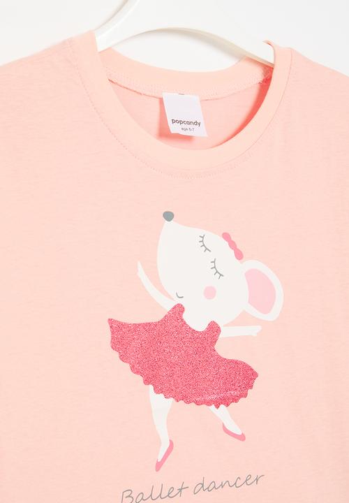 Pop Candy - Frilled sleeve tee - pink