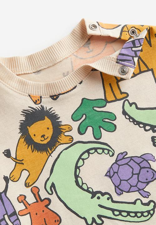 H&M - Printed t-shirt - light beige animals