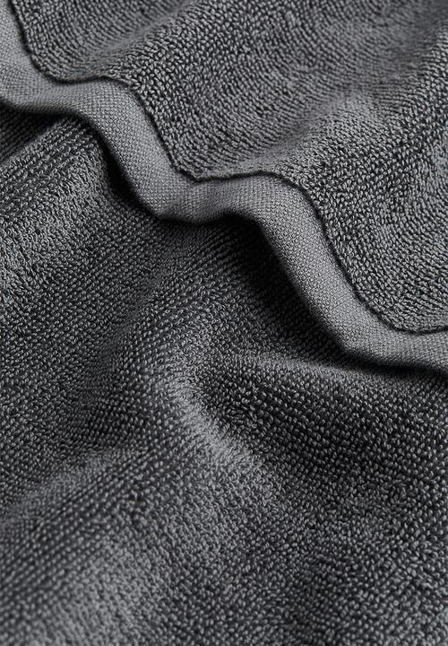 H&M - Cotton terry bath sheet - dark grey