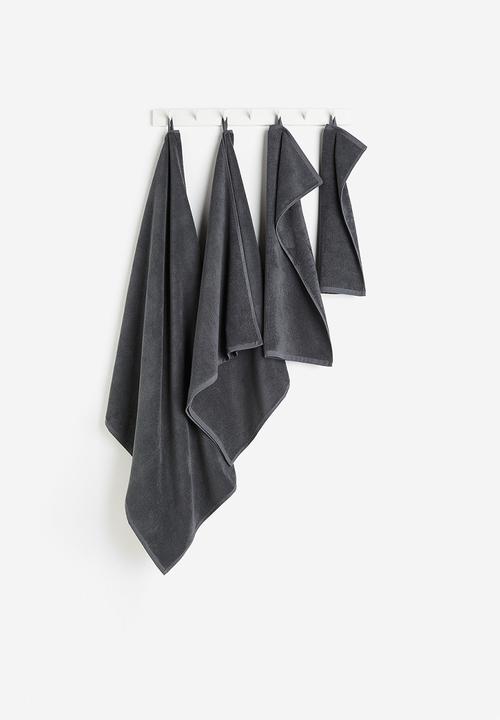 H&M - Cotton terry bath sheet - dark grey