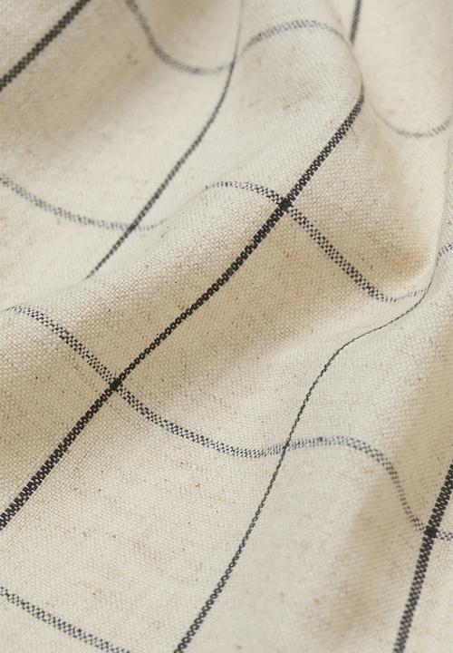 H&M - Checked tea towel - beige checked