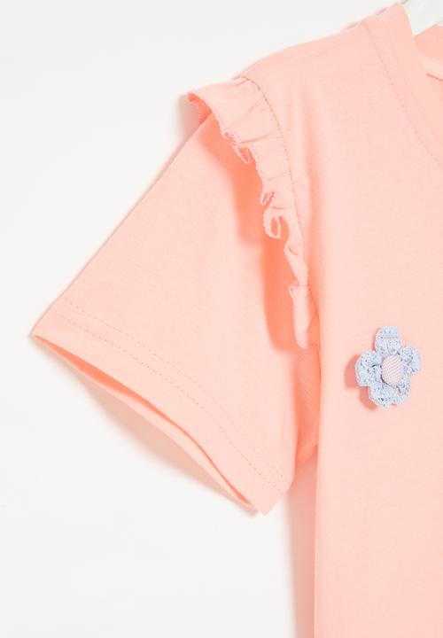 Pop Candy - Frill sleeve tee - pink