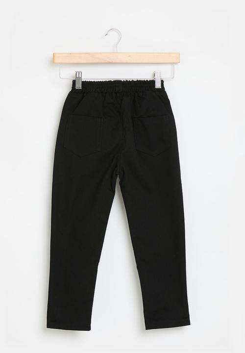 Pop Candy - Elasticated waist trousers - black
