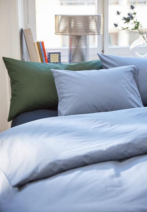 H&M - Cotton single duvet cover set - pigeon blue 