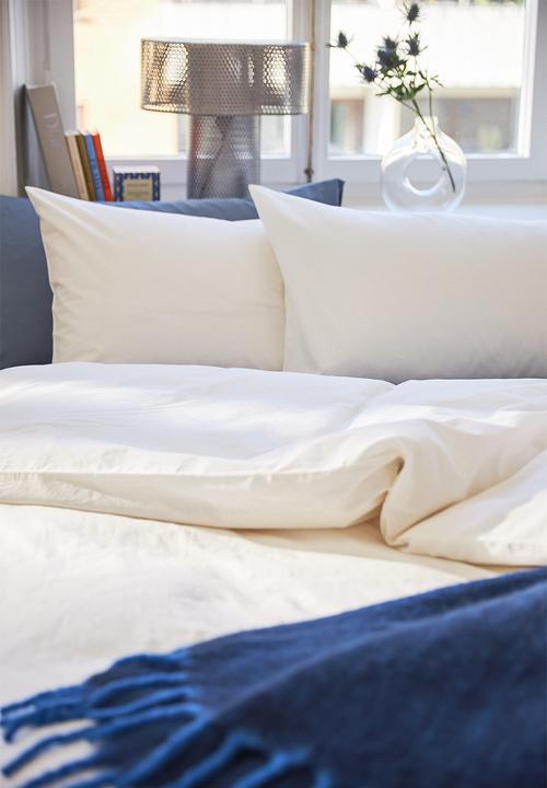 H&M - Cotton single duvet cover set - white