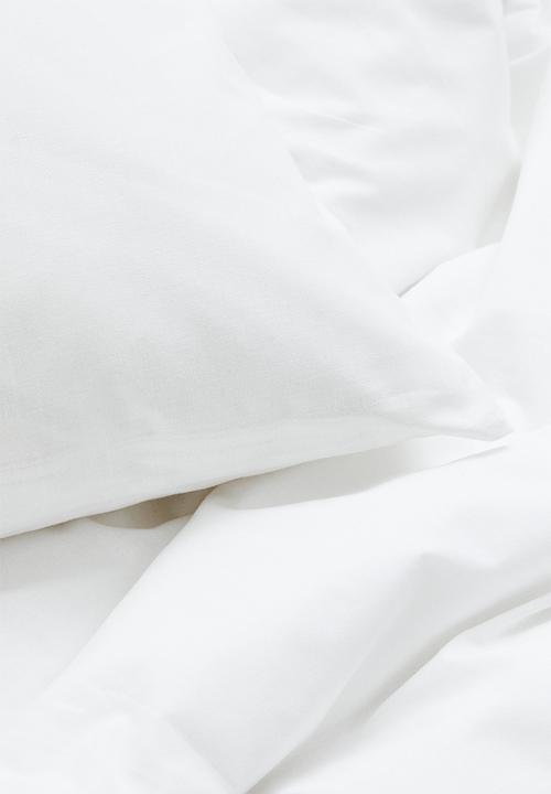 H&M - Cotton single duvet cover set - white