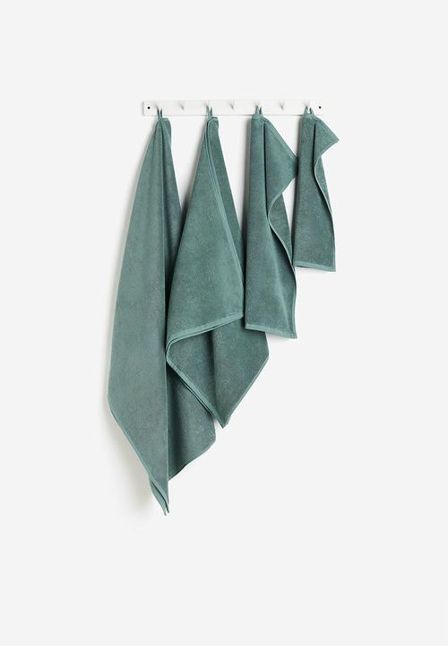 H&M - Cotton terry bath towel - dark sage green