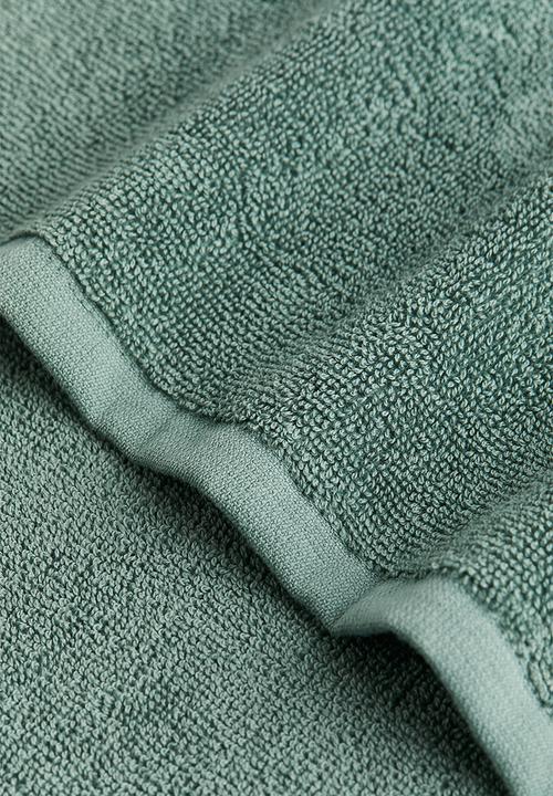 H&M - Cotton terry bath towel - dark sage green