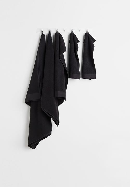 H&M - Cotton terry bath sheet - black