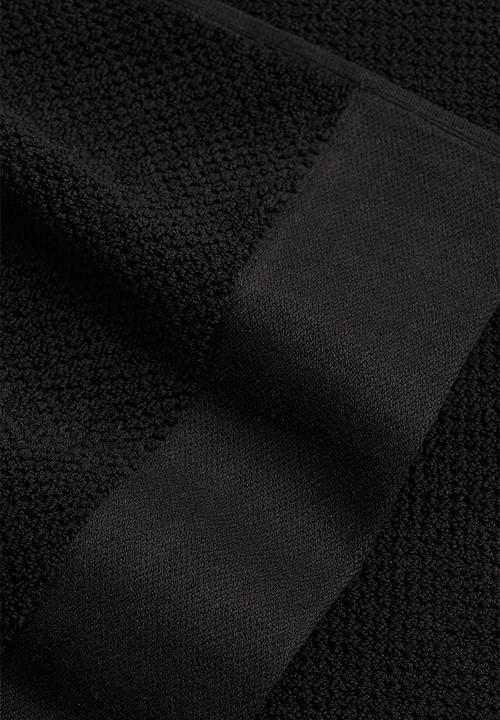H&M - Cotton terry bath sheet - black