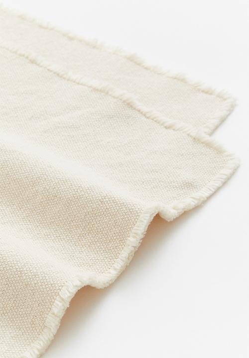 H&M - Canvas table runner - light beige 