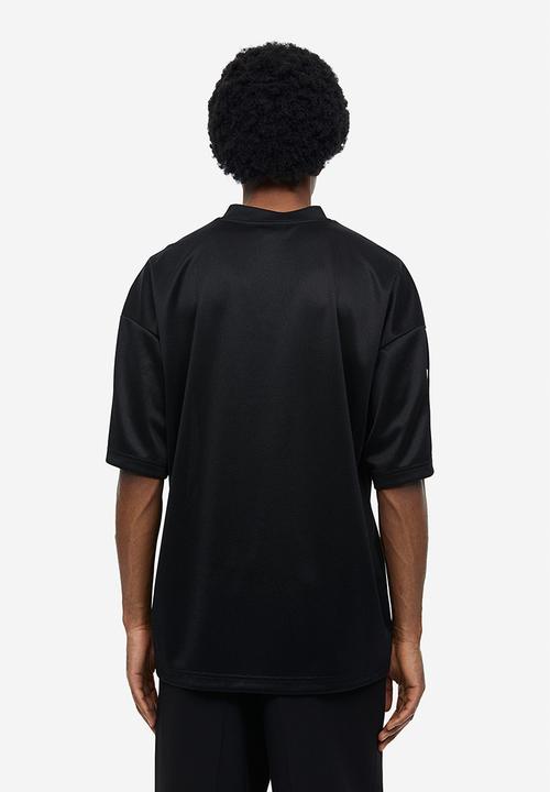 H&M - Oversized fit printed mesh t-shirt - black