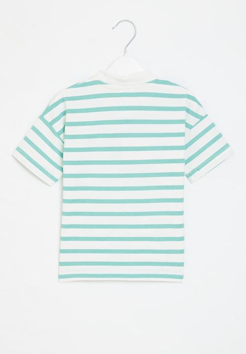 Pop Candy - Stripe golf tee - blue & white