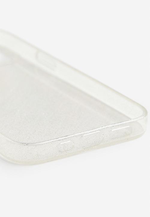 H&M - Glittery iphone 12 case - transparent & silver-coloured