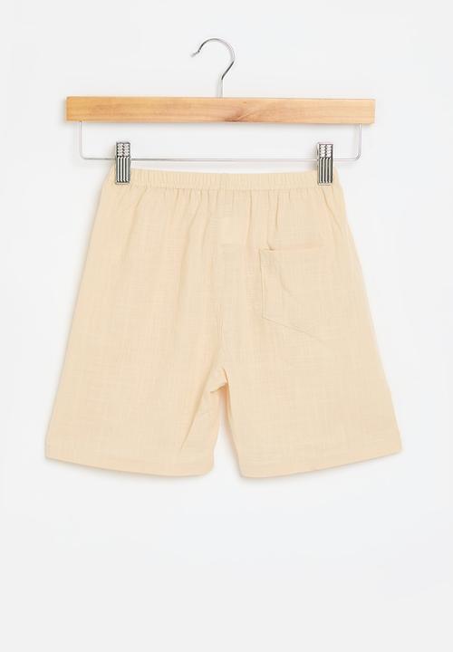 Pop Candy - Boys drawstring shorts - beige