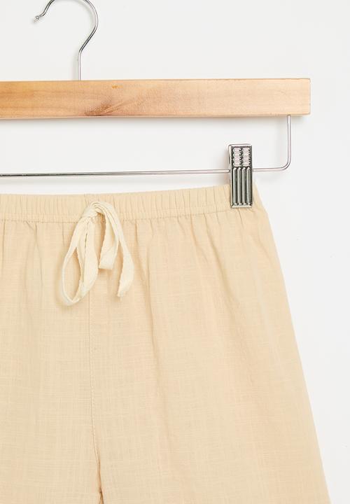 Pop Candy - Boys drawstring shorts - beige