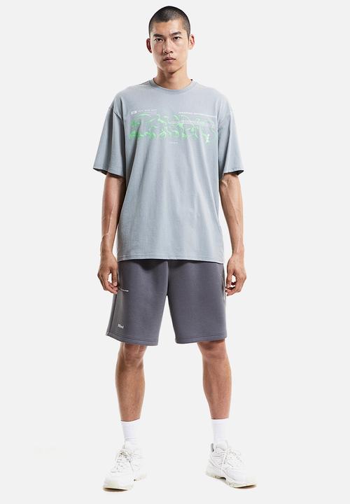 H&M - Drymove™ printed sports t-shirt - grey cardio