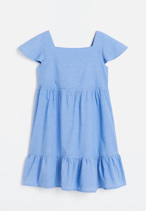 H&M - Tiered dress - light blue 