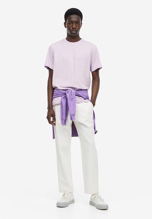 H&M - Regular fit round-neck t-shirt - purple