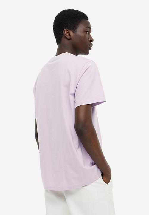 H&M - Regular fit round-neck t-shirt - purple