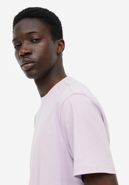 H&M - Regular fit round-neck t-shirt - purple