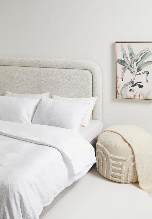 Sixth Floor - Crinkle microfibre duvet cover set - white