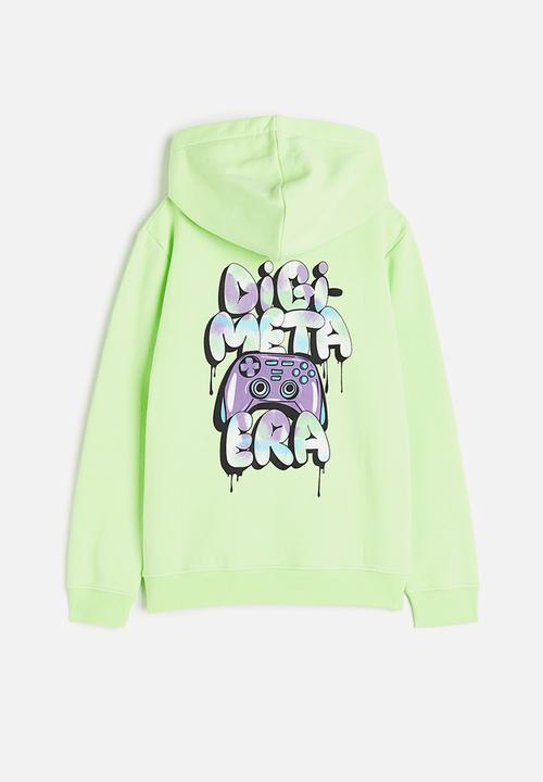 H&M - Printed hoodie - light green game controller