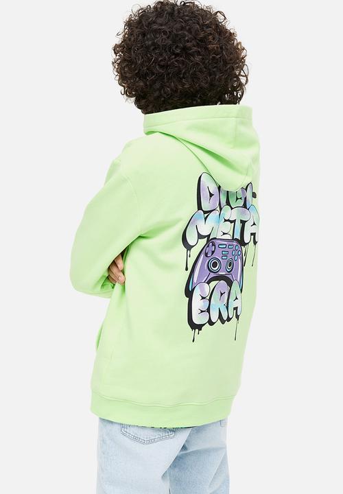 H&M - Printed hoodie - light green game controller