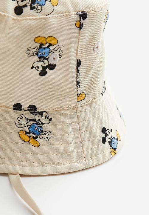 H&M - Printed bucket hat - light beige mickey mouse 