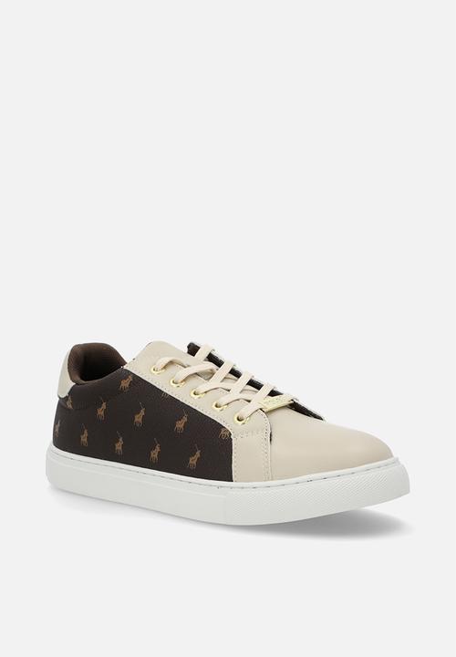 POLO - Printed monogram sneaker - brown