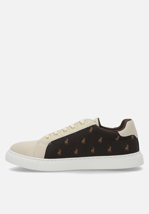 POLO - Printed monogram sneaker - brown