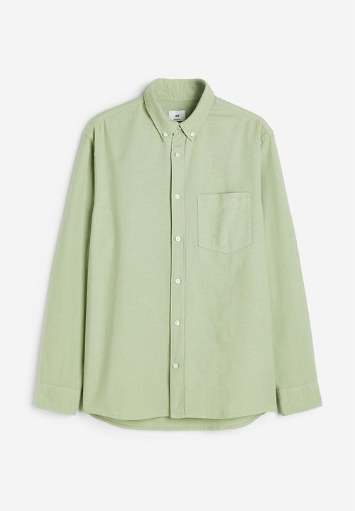 H&M - Regular fit oxford shirt -  pistachio green