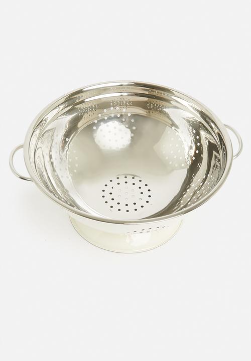 Excellent Houseware - Colander - silver & cream