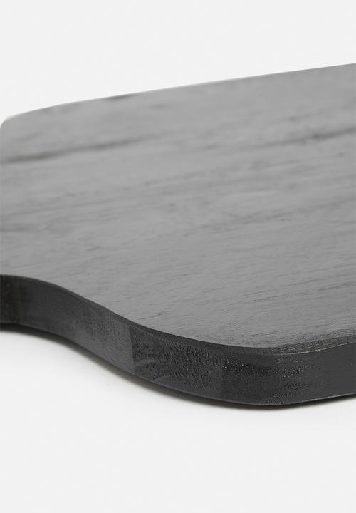 Excellent Houseware - Rubber wood cutting board - black