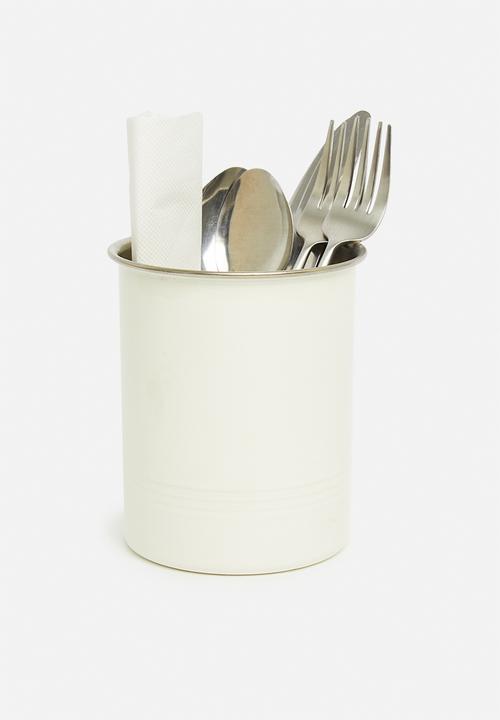 Excellent Houseware - Cutlery holder - white