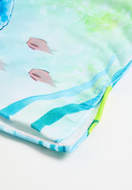 Pop Candy - Hooded towel - green & blue