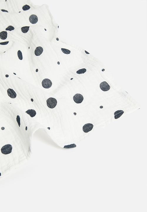 Pop Candy - Printed blanket - white and blue