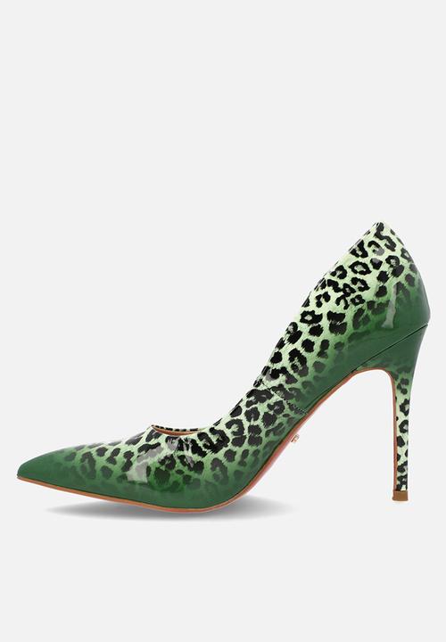 Miss Black - Lola 4 court heel - green combo