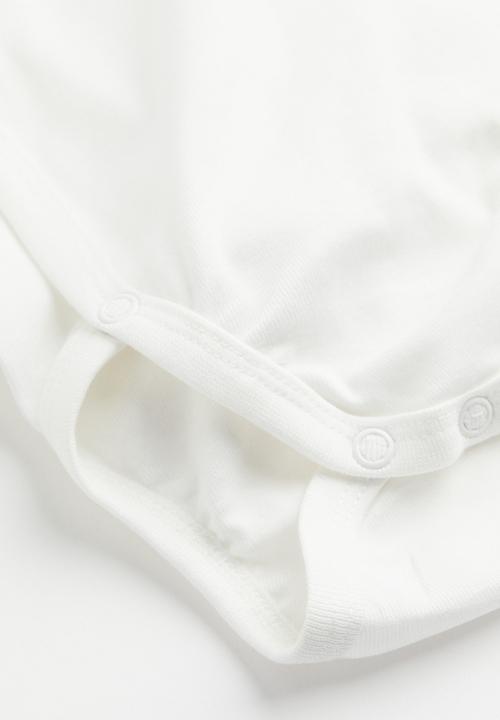 H&M - 2-pack short-sleeved bodysuits - white