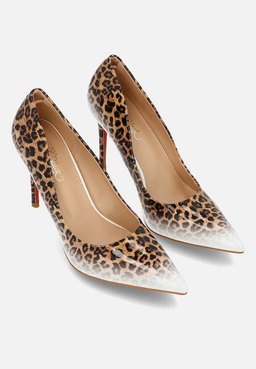 Miss Black - Lola 4 court heel - white combo