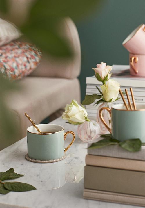 H&M - Porcelain cup - light green 